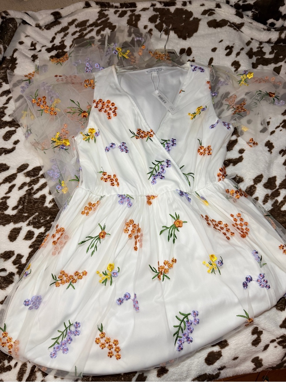 Baltic Born White Embroidered Floral Maxi Dress